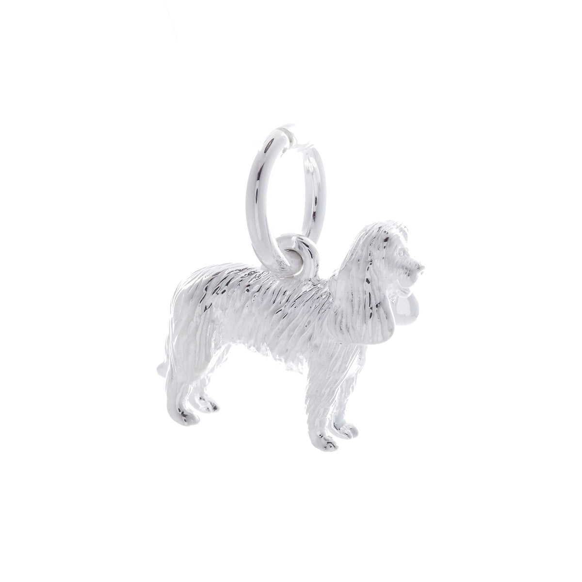 King Charles Spaniel Personalised Silver Dog Tag Necklace