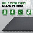 43mm PRO Anti-Shock Rubber Gym Flooring Tile