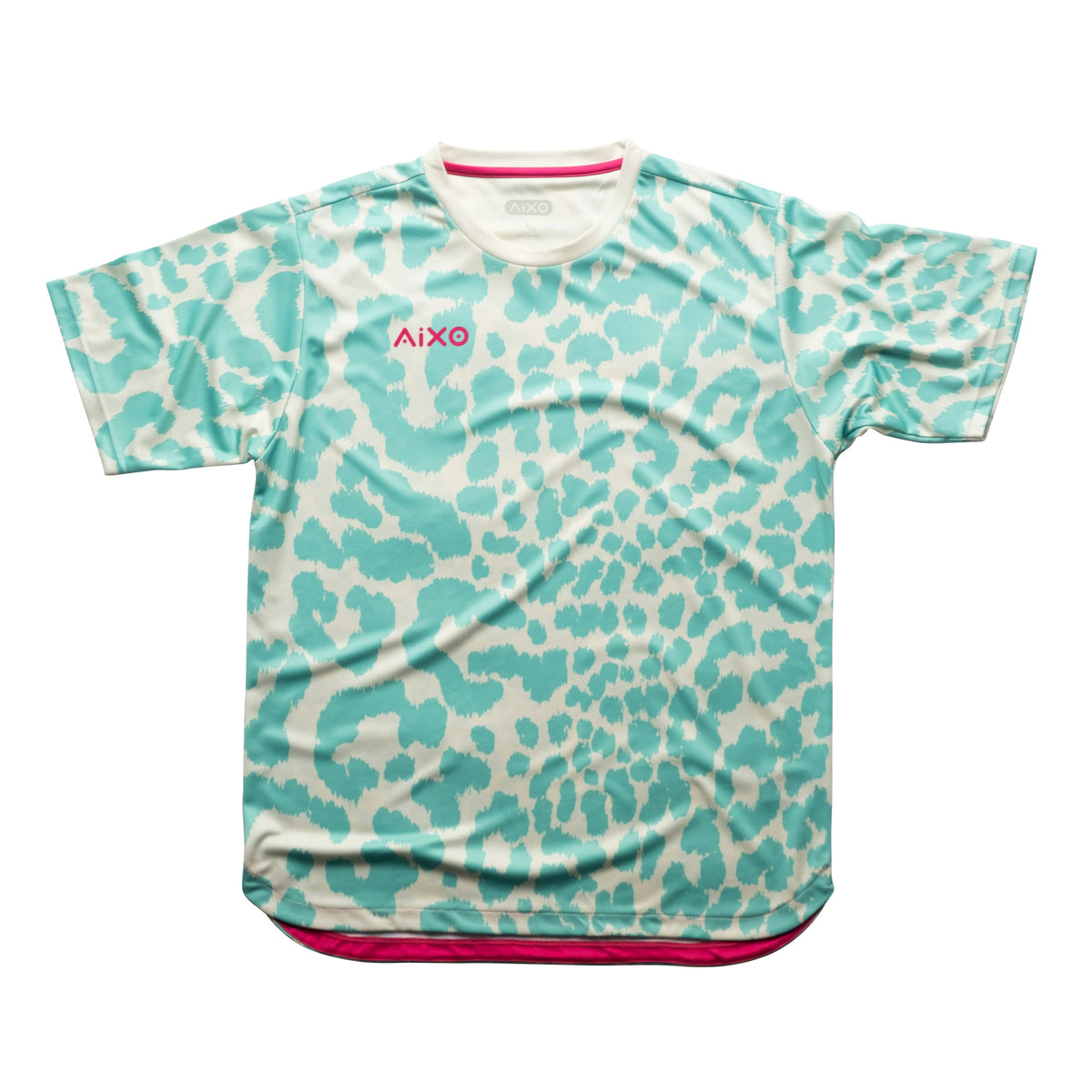 Aixo Leopard Herren Oberteil Elfenbein