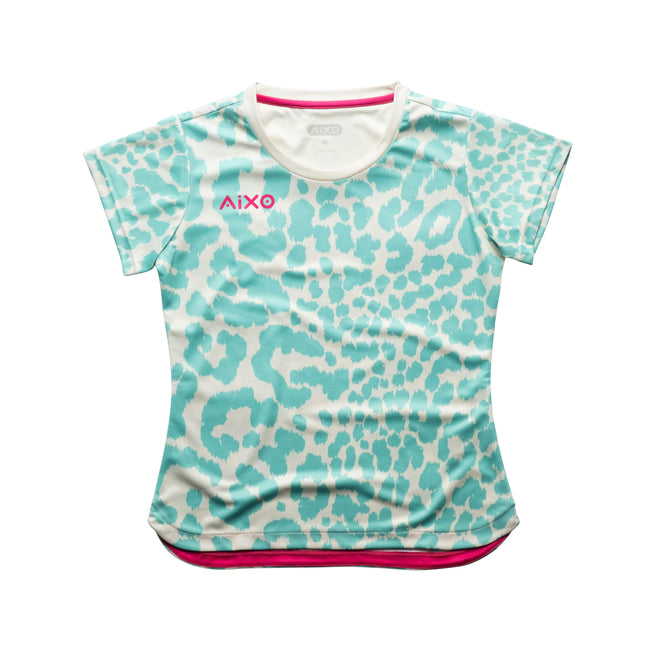Aixo Leopard Womens Top Ivory