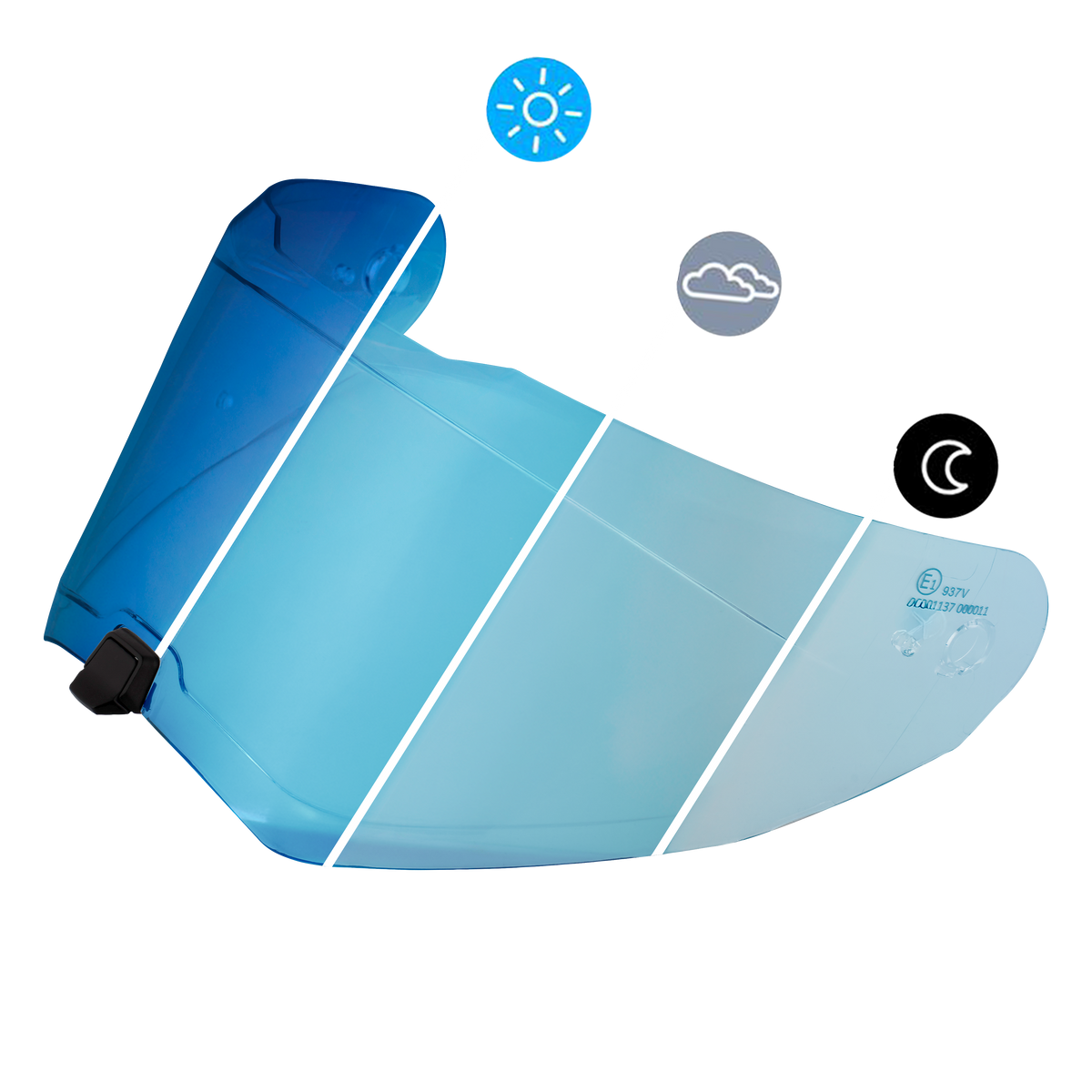 Legacy Shield Outer- Photochromic Blue