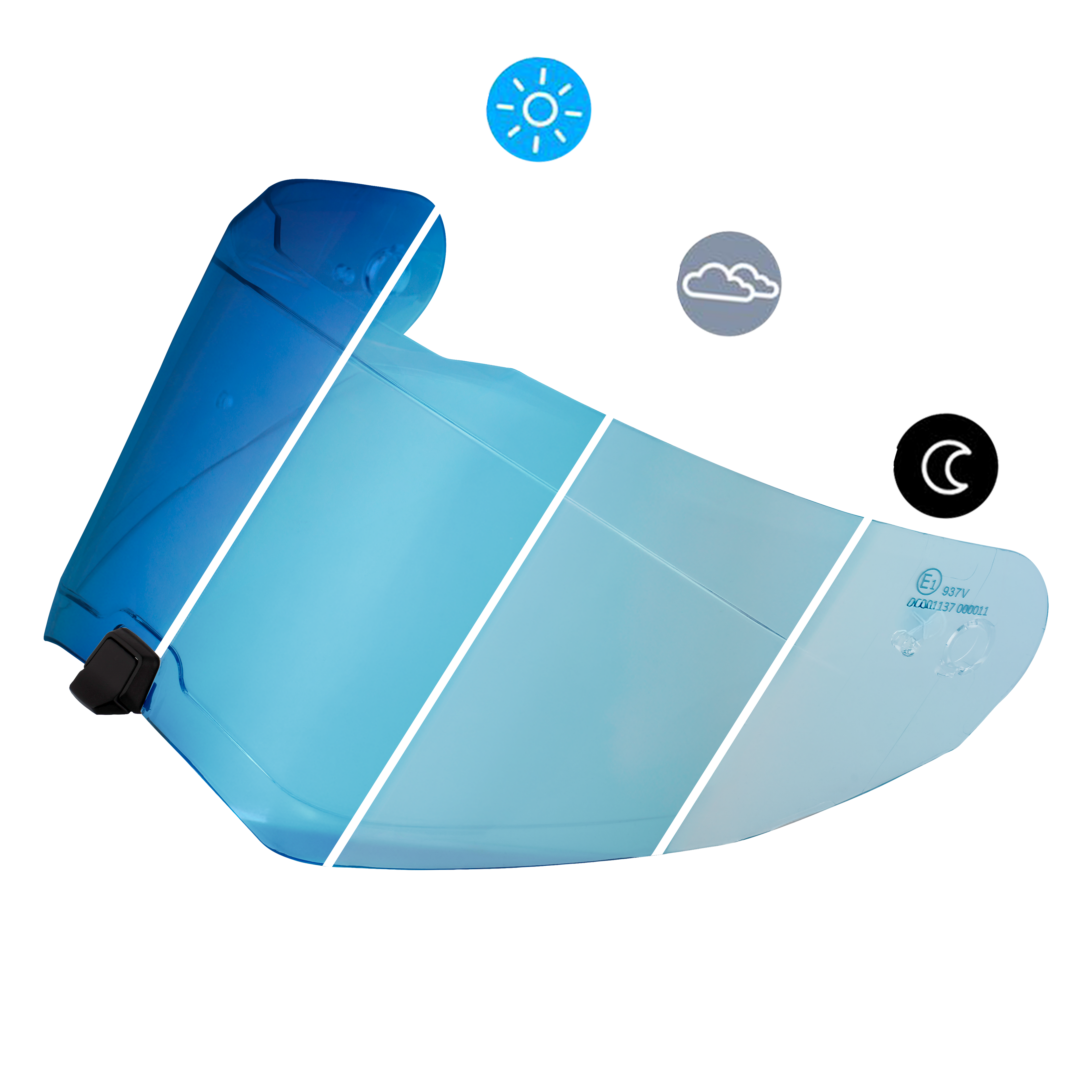 Legacy Shield Outer- Photochromic Blue