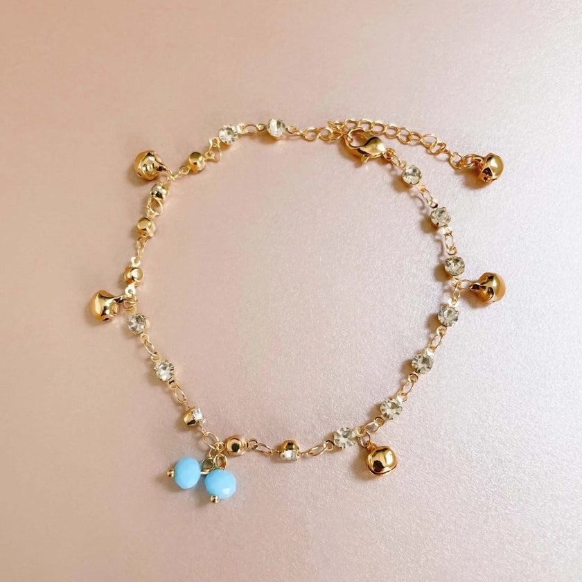 Cavigliera Kaeli con decorazione a diamante