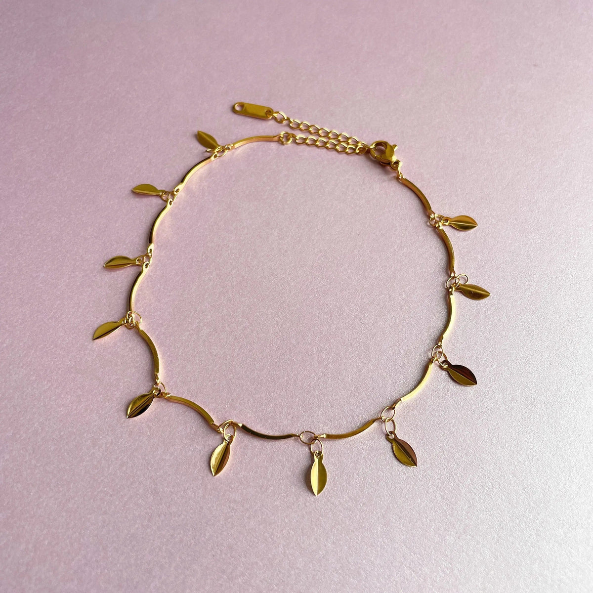 Leela Luxe 18k guldbelagt ankelkæde