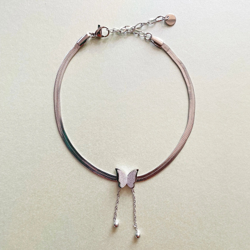 Chevillère papillon en argent Zaari Luxe