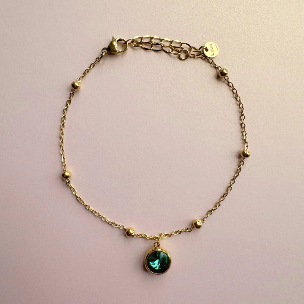 Arya Luxe 18k Gold Plated Jewelled Anklet