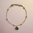 Arya Luxe 18k Gold Plated Jewelled Anklet