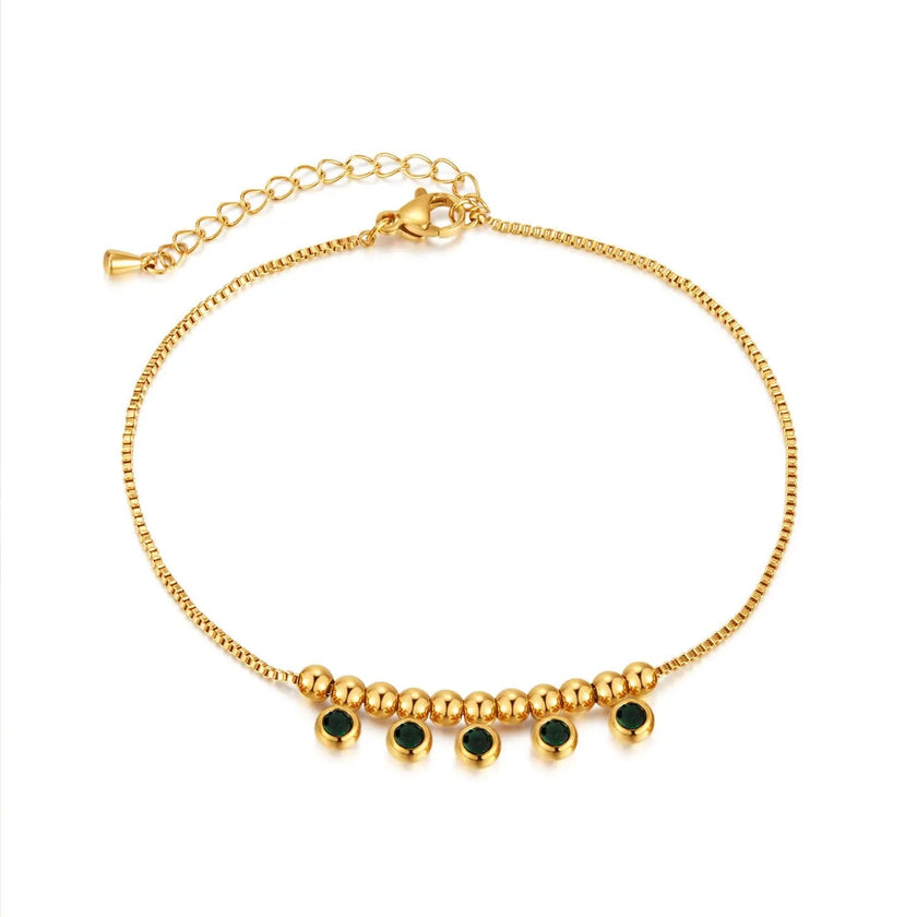 Cavigliera gioiello Remi Luxe placcata in oro 18k