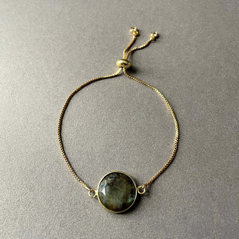 Pulsera de cristal de labradorita Hera