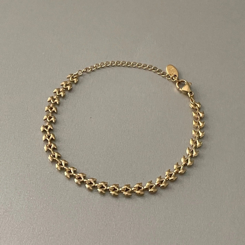 Bracciale Capri Luxe placcato oro 18k con lavorazione testurizzata