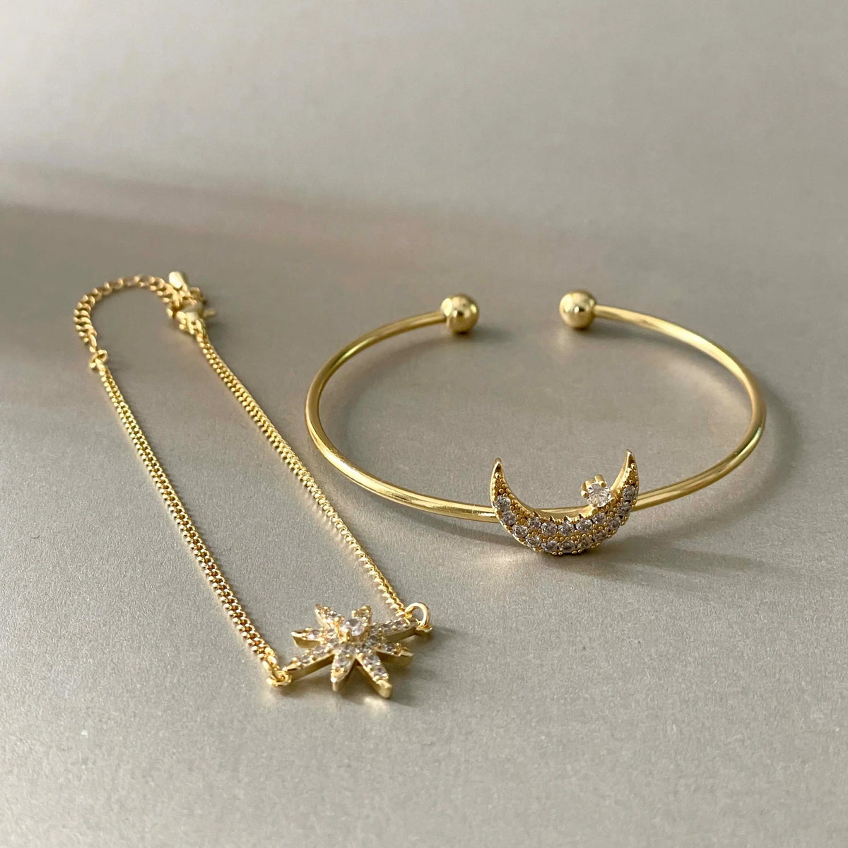 Set di bracciali Celestial Laila Luxe placcati in oro 18k