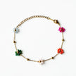 Bracelet fleuri en perles multicolores Lucy