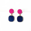 Pendientes Colgantes de Esmalte Azul Marino Madison