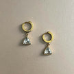 Orecchini con gemme placcati in oro 18k Molly Luxe