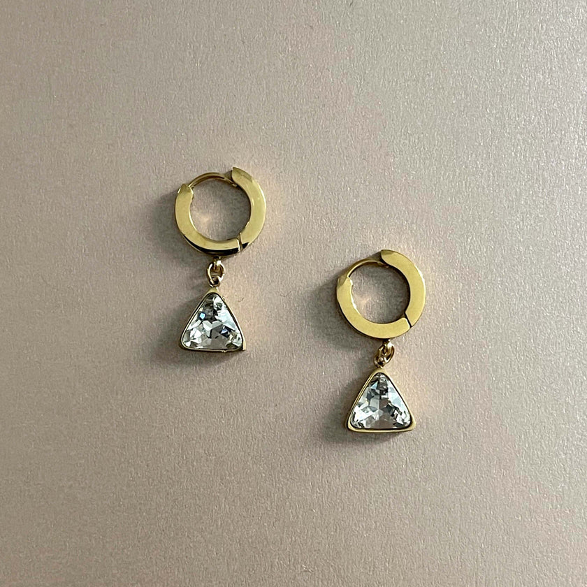 Orecchini con gemme placcati in oro 18k Molly Luxe