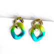 Bryce Aqua-metalliske ombre-øredobber