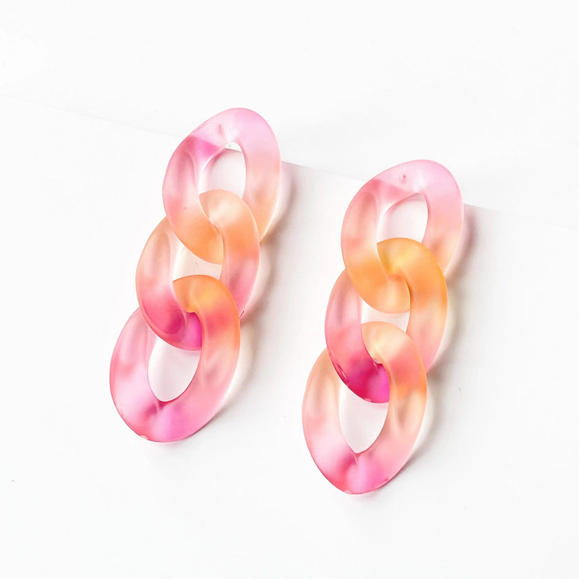 Frankie Blush Ombre Chain Earrings