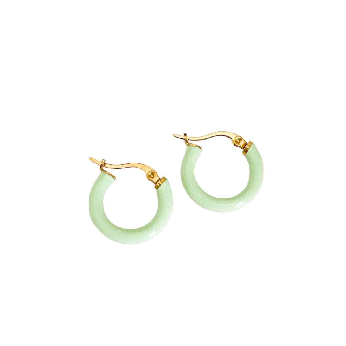 Orecchini a cerchio Mint Anais Luxe placcati in oro 18k