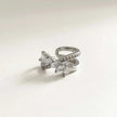 Ear cuff Erra color argento con gioielli
