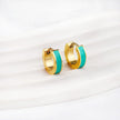 Alice Luxe 18k guldbelagte turkis huggie-øreringe