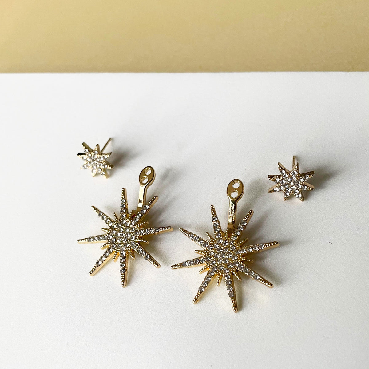 Pendientes Aura Crystal Gold Starburst