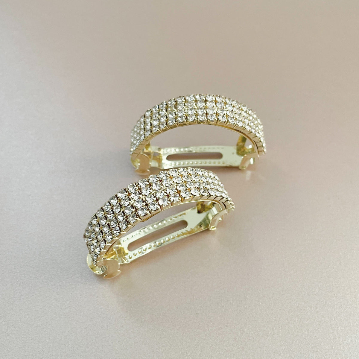 Cassandra Gold Diamante Hestehaleklemme