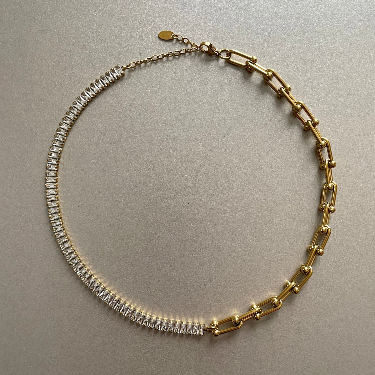 Aurielle Luxe 18k gullbelagt diamantkjede