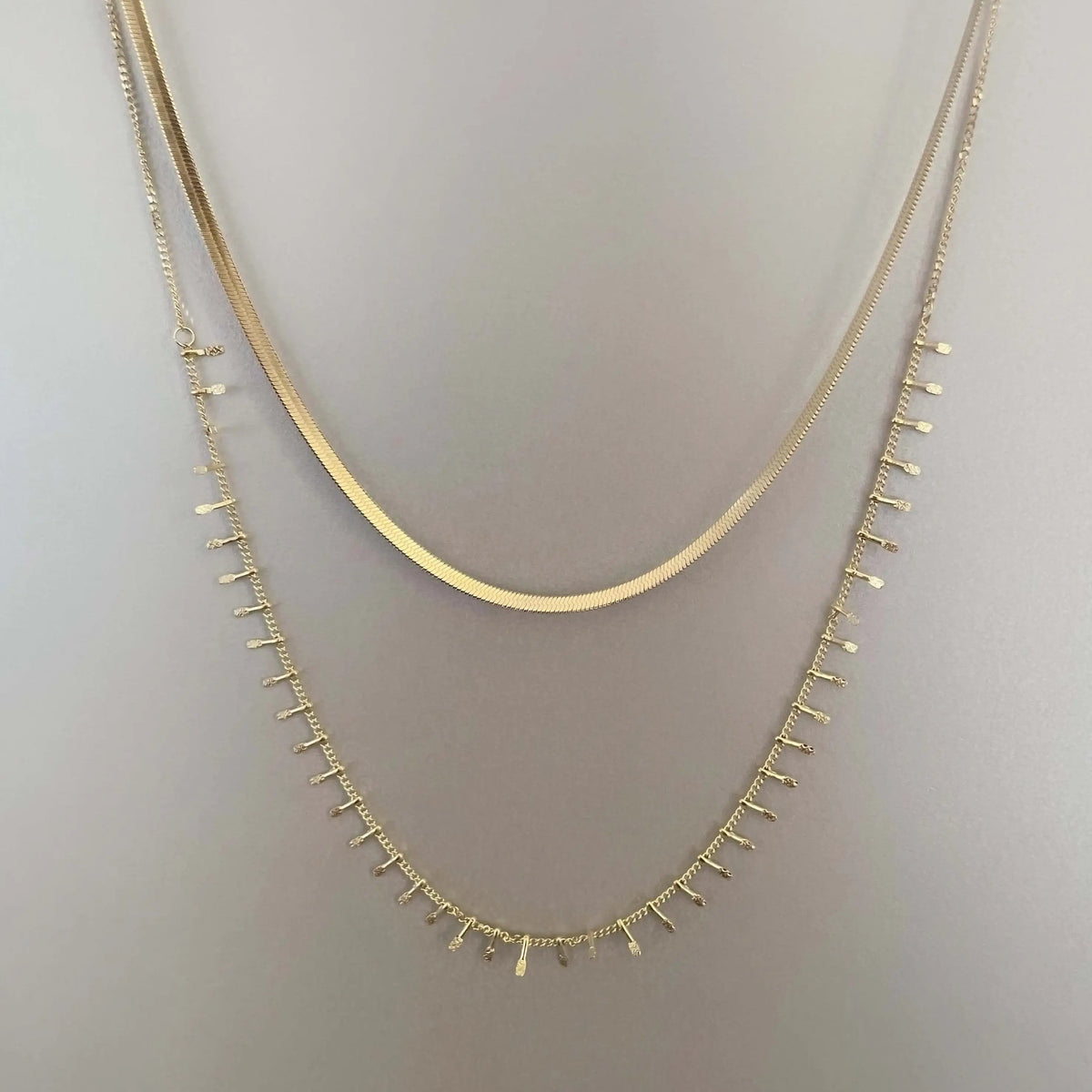 Elisaria Luxe 18k gullbelagt lagdelt kjede