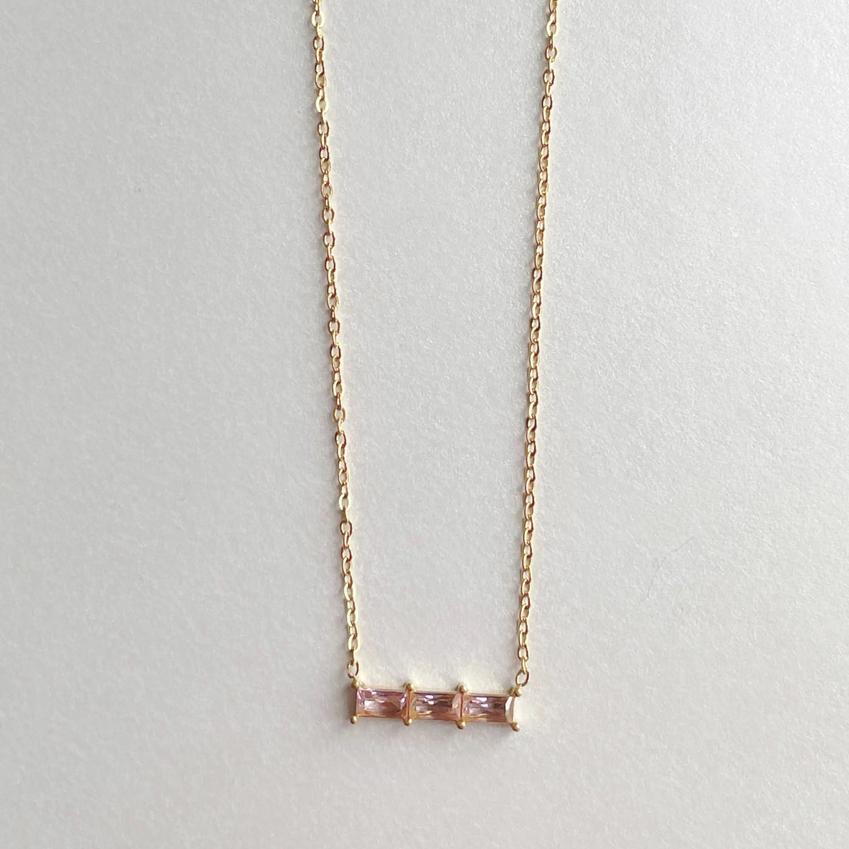 Gia Luxe 18k forgyldt blush halskæde