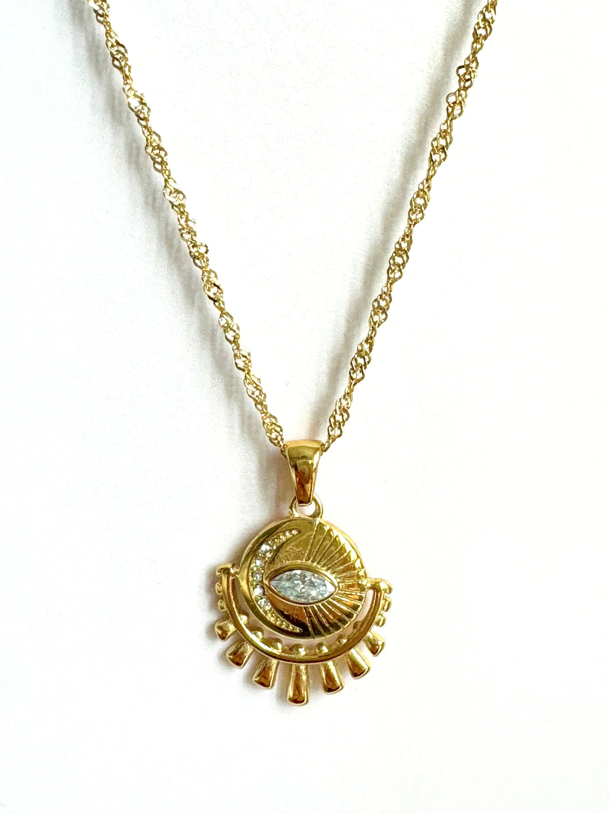 Collier mauvais œil plaqué or 18k Layla Luxe