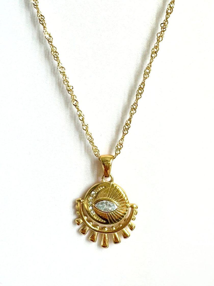 Collier mauvais œil plaqué or 18k Layla Luxe