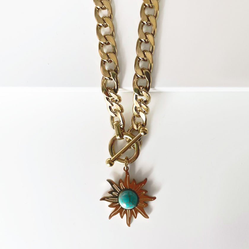 Girocollo Calista Sunburst con barretta a T