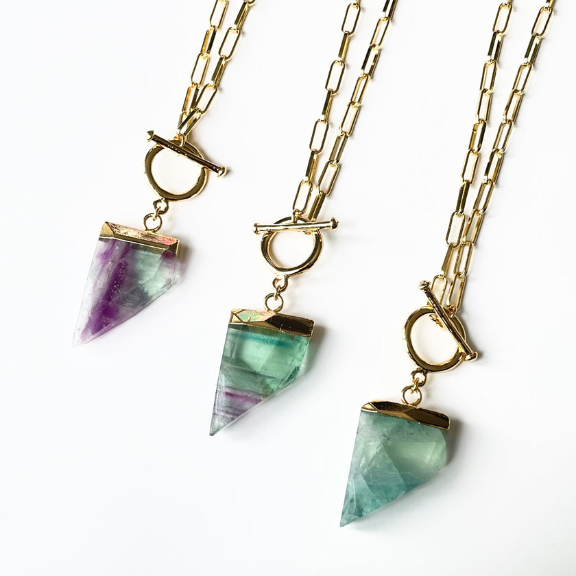 Collana con cristallo di fluorite Melissa T Bar