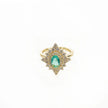 Anello regolabile in stile vintage con pietra azzurra Florence