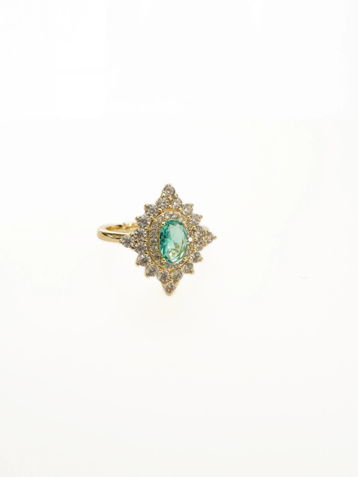 Anello regolabile in stile vintage con pietra azzurra Florence