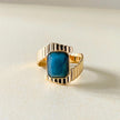 Anello Deco Riva Luxe in apatite placcato oro 18k
