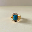 Anello Deco Riva Luxe in apatite placcato oro 18k