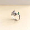 Anello Suri color argento con pantera gioiello