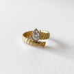 Anillo abierto Kali Luxe con baño de oro de 18k