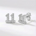 Laila 11:11 Stud Earrings | Silver