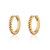 Large Twist Huggie Hoop Earrings