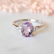 Lavendel Amethist Ring in Sterling Zilver