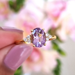 Lavendel Amethist Ring in 18k Goud Vermeil