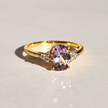Lavendel Amethist Ring in 18k Goud Vermeil