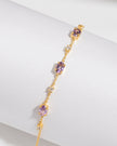 Amethyst Bracelet and Earrings Set in 18k Gold Vermeil