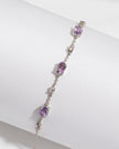 Amethyst Bracelet and Earrings Set in Sterling Silver