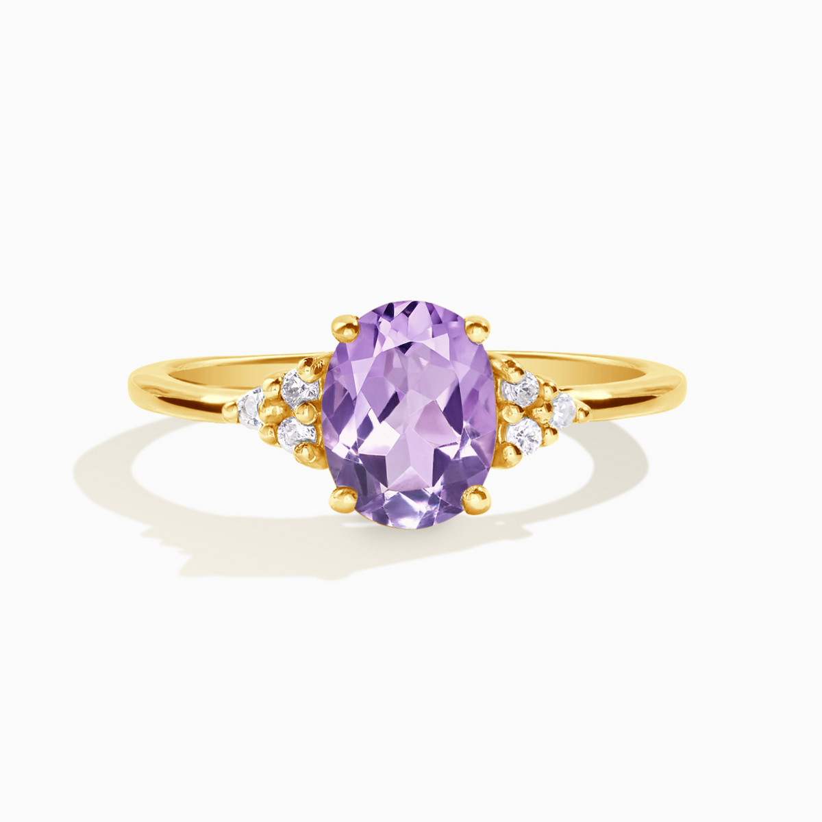 Lavendel Amethist Ring in 18k Goud Vermeil