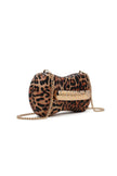 Leopard Print Bow Clutch Bag