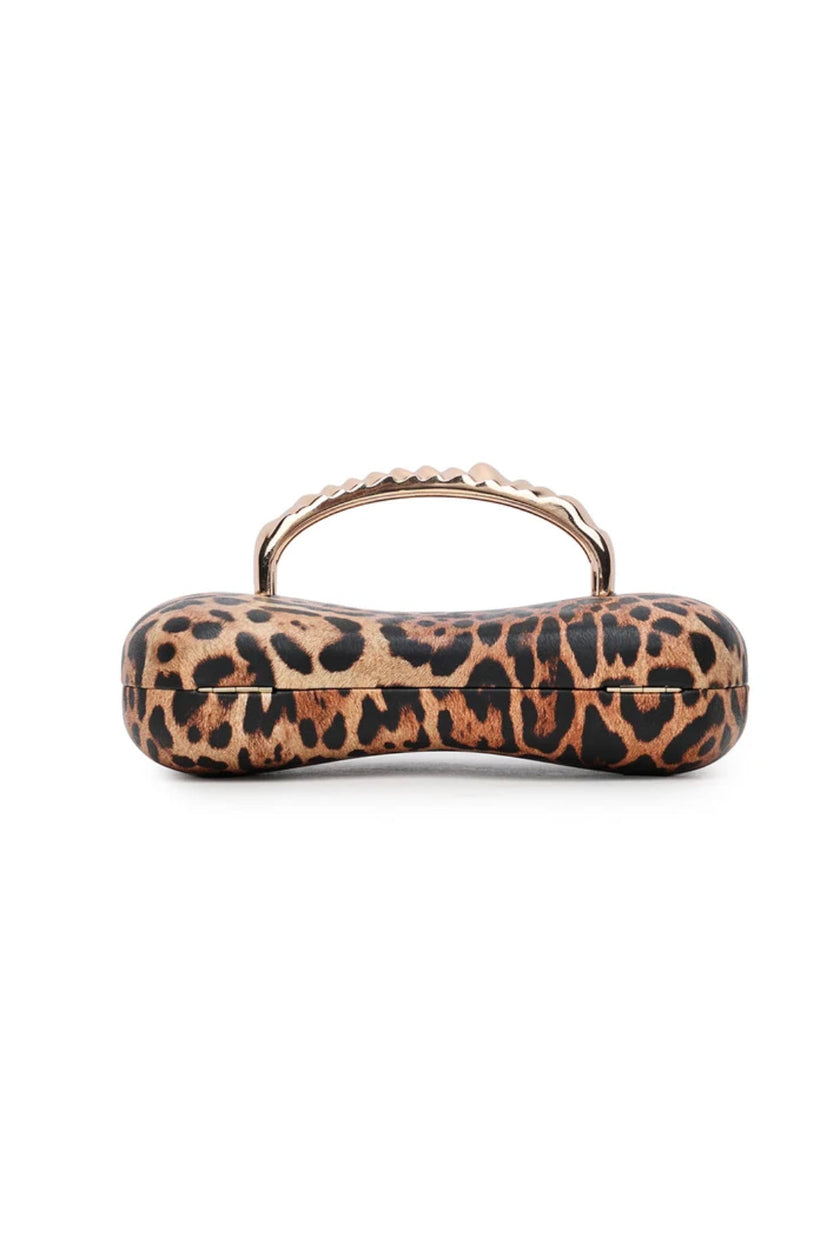 Leopard Print Bow Clutch Bag