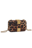 Leopard Print Evening Clutch Bag